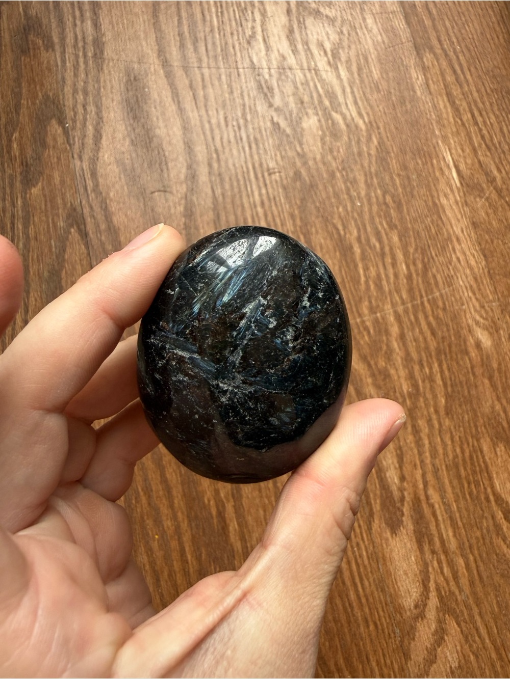 Astrophylite crystal palm stone - aka the firework stone